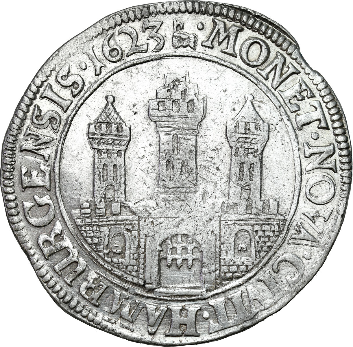 Niemcy. Talar miejski (32 schiling) 1623, Hamburg